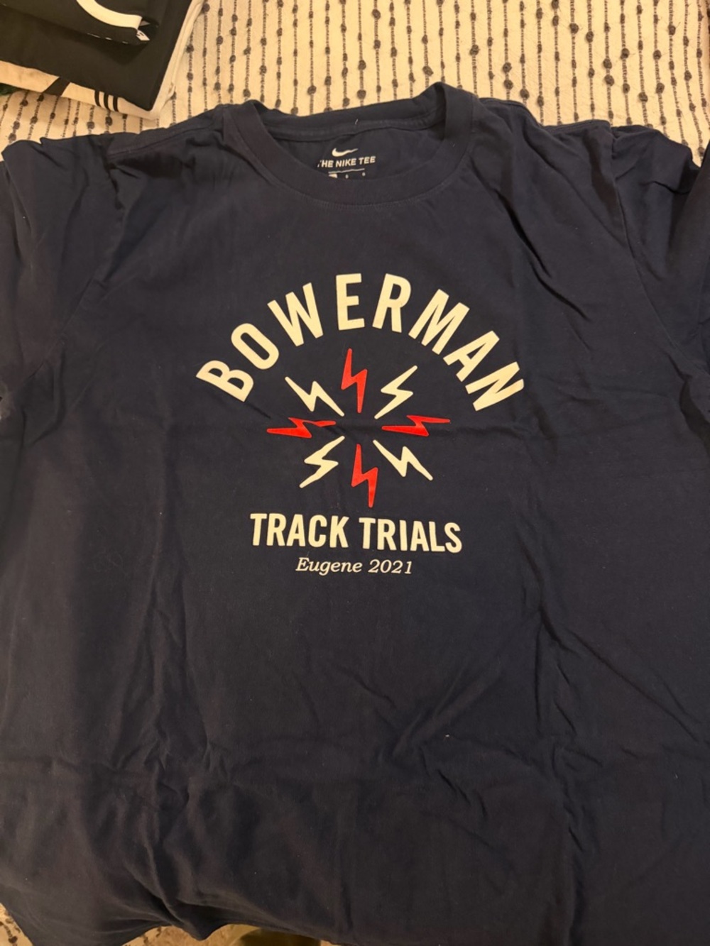 Bowerman Track Trials Navy Graphic Tee